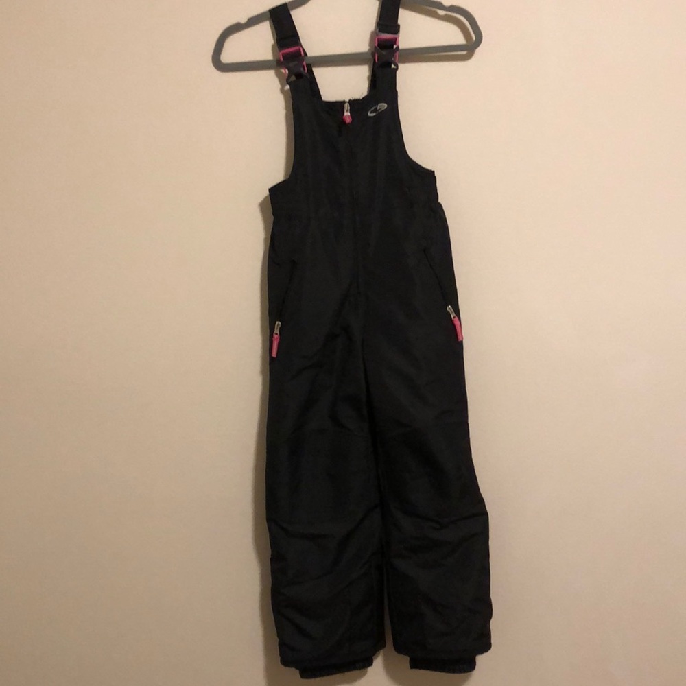 Champion girls snow bibs black size s (6-6x)